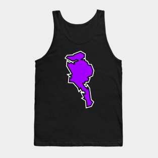 Quadra Island Dressed in a Purple Violet - Solid Simple SIlhouette - Quadra Island Tank Top